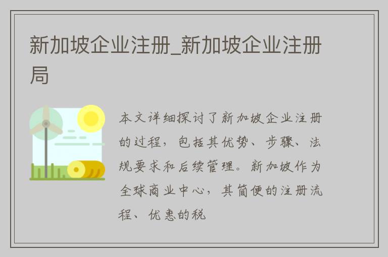 新加坡企业注册_新加坡企业注册局